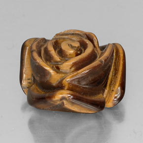 Tiger's eye marrom natural 12,80ct, forma extravagante, opaco