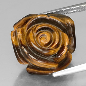Tiger's eye marrom natural 13,91ct, forma extravagante, opaco