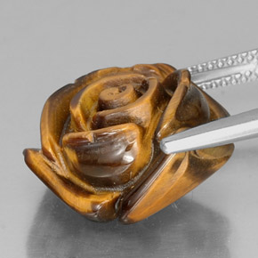 Tiger's eye marrom natural 13,91ct, forma extravagante, opaco