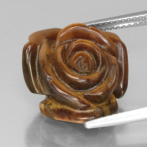 Tiger's eye marrom natural 11,50ct, forma extravagante, opaco