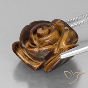 Olho de Tigre Marrom Caramelo Natural 11.30ct, Chique, Opaco