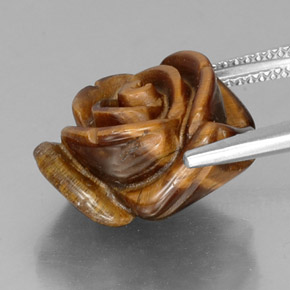 Olho de Tigre Marrom avermelhado Natural 12.11ct, Forma extravagante, Opaco