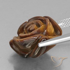 Olho de Tigre Marrom avermelhado Natural 11.38ct, Chique, Opaco