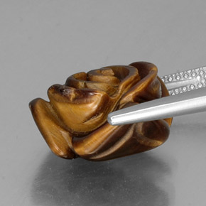 Tiger's eye marrom natural 10,77ct, forma extravagante, opaco