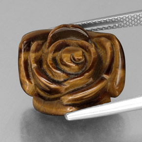 Tiger's eye marrom natural 12,84ct, forma extravagante, opaco