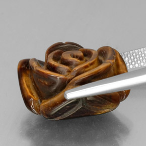 Tiger's eye marrom natural 12,84ct, forma extravagante, opaco