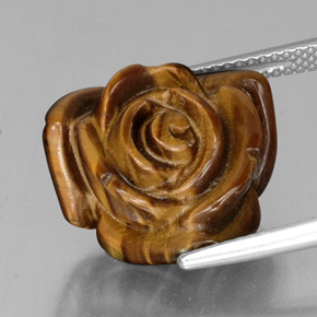 Tiger's eye marrom natural 12,82ct, forma extravagante, opaco