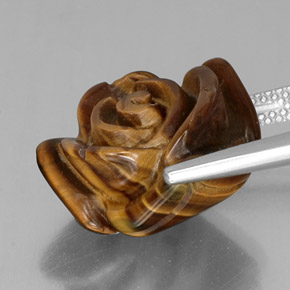 Tiger's eye marrom natural 12,82ct, forma extravagante, opaco