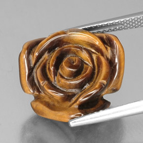 Tiger's eye marrom natural 12,07ct, forma extravagante, opaco