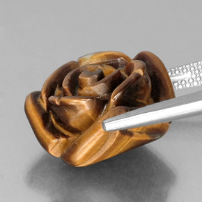 Tiger's eye marrom natural 12,07ct, forma extravagante, opaco