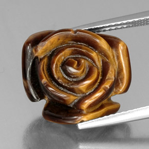 Tiger's eye marrom natural 11,74ct, forma extravagante, opaco