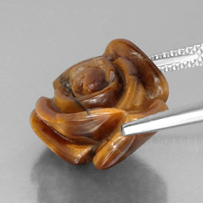 Tiger's eye marrom natural 10,22ct, forma extravagante, opaco