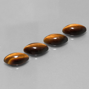 Pedras preciosas de olho de tigre marrom dourado natural de  ct, marquise, opaco