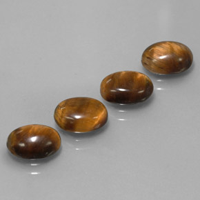 Pedras preciosas de tiger's eye marrom natural de  ct, corte oval, opaco