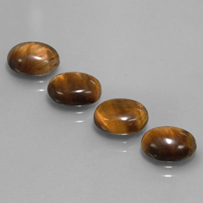 Pedras preciosas de tiger's eye marrom natural de  ct, corte oval, opaco