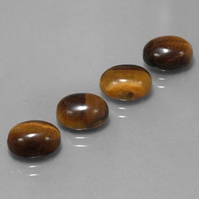 Pedras preciosas de tiger's eye marrom natural de  ct, corte oval, opaco