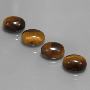 Pedras preciosas de tiger's eye marrom natural de  ct, corte oval, opaco