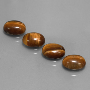 Pedras preciosas de tiger's eye marrom natural de  ct, corte oval, opaco