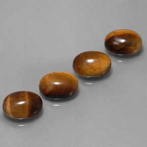 Pedras preciosas de tiger's eye marrom natural de  ct, corte oval, opaco
