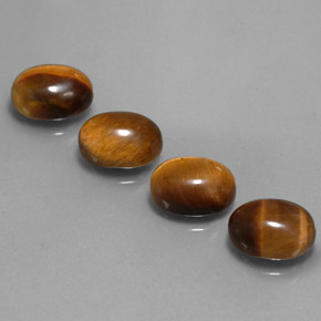 Pedras preciosas de tiger's eye marrom natural de  ct, corte oval, opaco