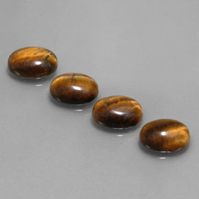 Pedras preciosas de tiger's eye marrom natural de  ct, corte oval, opaco