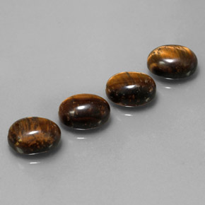 Pedras preciosas de tiger's eye marrom natural de  ct, corte oval, opaco