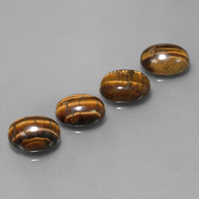 Pedras preciosas de tiger's eye marrom natural de  ct, corte oval, opaco