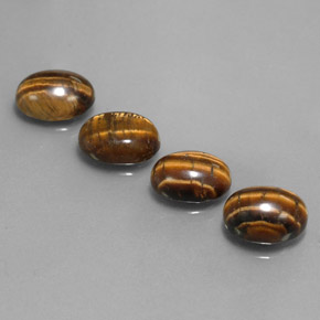Pedras preciosas de tiger's eye marrom natural de  ct, corte oval, opaco