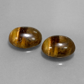 Pedras preciosas de tiger's eye marrom natural de  ct, corte oval, opaco
