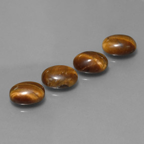 Pedras preciosas de tiger's eye marrom natural de  ct, corte oval, opaco