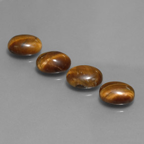 Pedras preciosas de tiger's eye marrom natural de  ct, corte oval, opaco