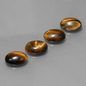Pedras preciosas de tiger's eye marrom natural de  ct, corte oval, opaco
