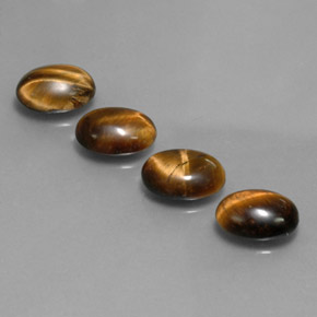 Pedras preciosas de tiger's eye marrom natural de  ct, corte oval, opaco