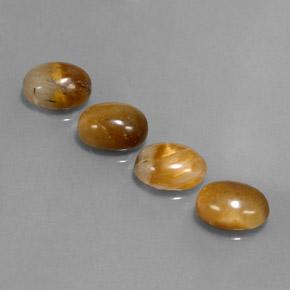 Pedras preciosas de tiger's eye marrom natural de 7,27 ct, corte oval, opaco