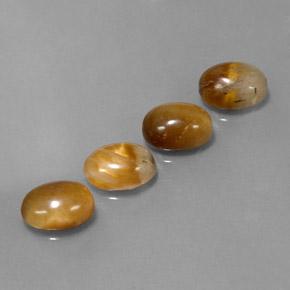 Pedras preciosas de tiger's eye marrom natural de 7,27 ct, corte oval, opaco