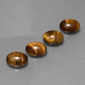 Pedras preciosas de tiger's eye marrom natural de  ct, corte oval, opaco