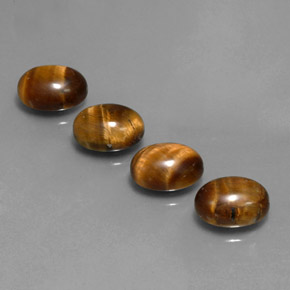 Pedras preciosas de tiger's eye marrom natural de  ct, corte oval, opaco