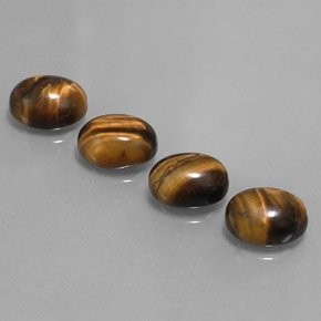 Pedras preciosas de tiger's eye marrom natural de 8,36 ct, corte oval, opaco