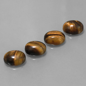 Pedras preciosas de tiger's eye marrom natural de 8,36 ct, corte oval, opaco
