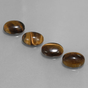 Pedras preciosas de tiger's eye marrom natural de  ct, corte oval, opaco