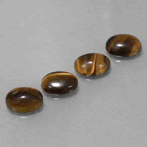 Pedras preciosas de tiger's eye marrom natural de  ct, corte oval, opaco
