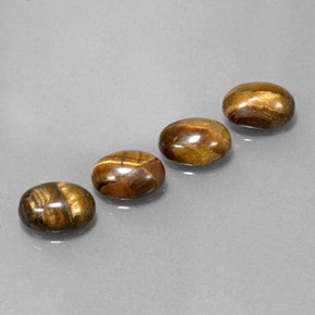 Pedras preciosas de tiger's eye marrom natural de  ct, corte oval, opaco