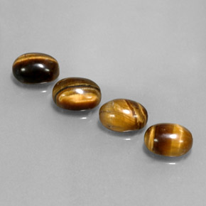 Pedras preciosas de tiger's eye marrom natural de  ct, corte oval, opaco