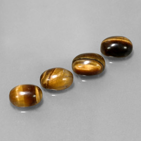 Pedras preciosas de tiger's eye marrom natural de  ct, corte oval, opaco