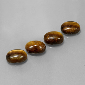 Pedras preciosas de tiger's eye marrom natural de 6,65 ct, corte oval, opaco