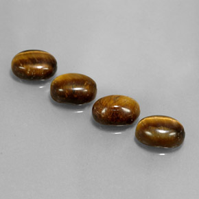 Pedras preciosas de tiger's eye marrom natural de 6,65 ct, corte oval, opaco