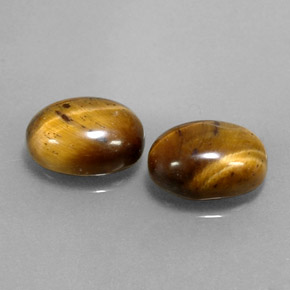 Pedras preciosas de tiger's eye marrom natural de  ct, corte oval, opaco