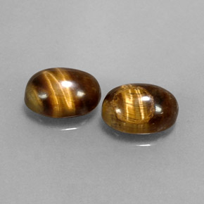 Pedras preciosas de tiger's eye marrom natural de  ct, corte oval, opaco