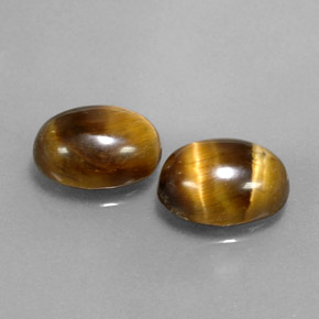 Pedras preciosas de tiger's eye marrom natural de  ct, corte oval, opaco