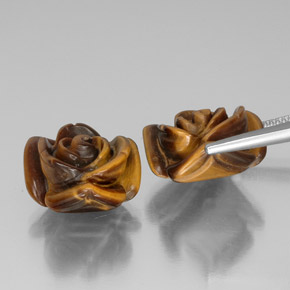 Pedras preciosas de tiger's eye marrom natural de  ct, forma extravagante, opaco